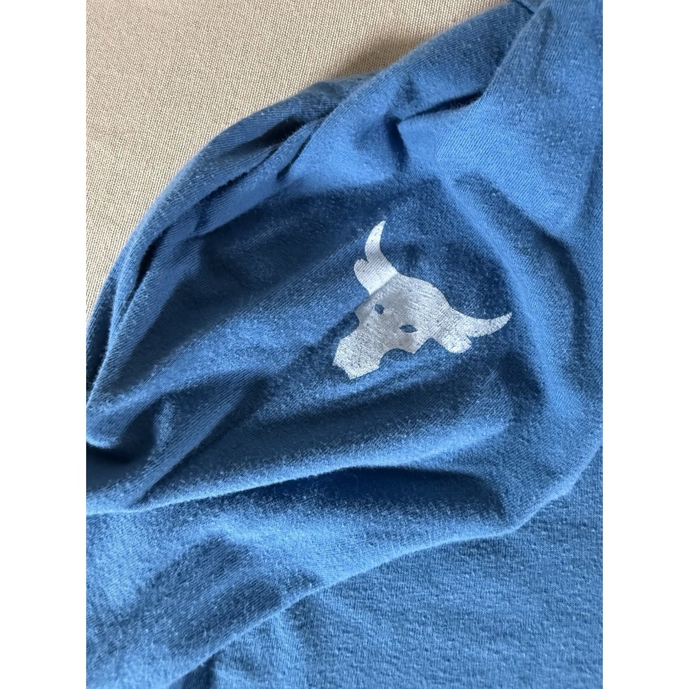 Under Armour Project Rock Shirt Adult Large Blue Get To Work Long Sleeve Mens - Picture 7 of 11